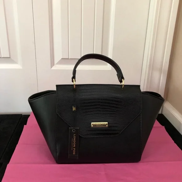 London Fog Orchid Satchel w/removable strap - Picture 1 of 6